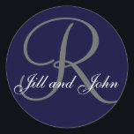 Monogram Stickers for Wedding Favours and Invites<br><div class="desc">Monogram Sticker for Wedding Favours and Invites. This elegant design by Elke Clarke, can be personalised with your names and monogram as well as your wedding colours. Now Zazzle offers many choices for your sticker shapes as well. Choose from round, square, rectangular, triangular, oval, heart and star shaped. An elegant...</div>
