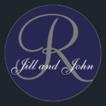 Monogram Stickers for Wedding Favours and Invites<br><div class="desc">Monogram Sticker for Wedding Favours and Invites. This elegant design by Elke Clarke, can be personalised with your names and monogram as well as your wedding colours. Now Zazzle offers many choices for your sticker shapes as well. Choose from round, square, rectangular, triangular, oval, heart and star shaped. An elegant...</div>