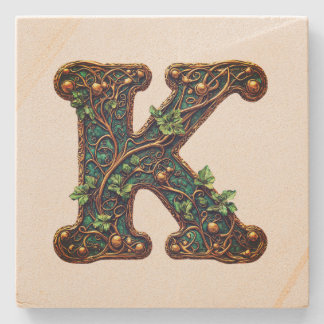 Monogram  stone coaster