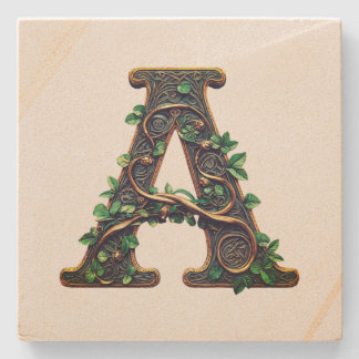 Monogram  stone coaster