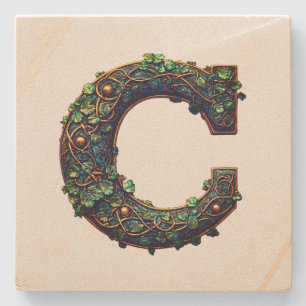 Monogram  stone coaster