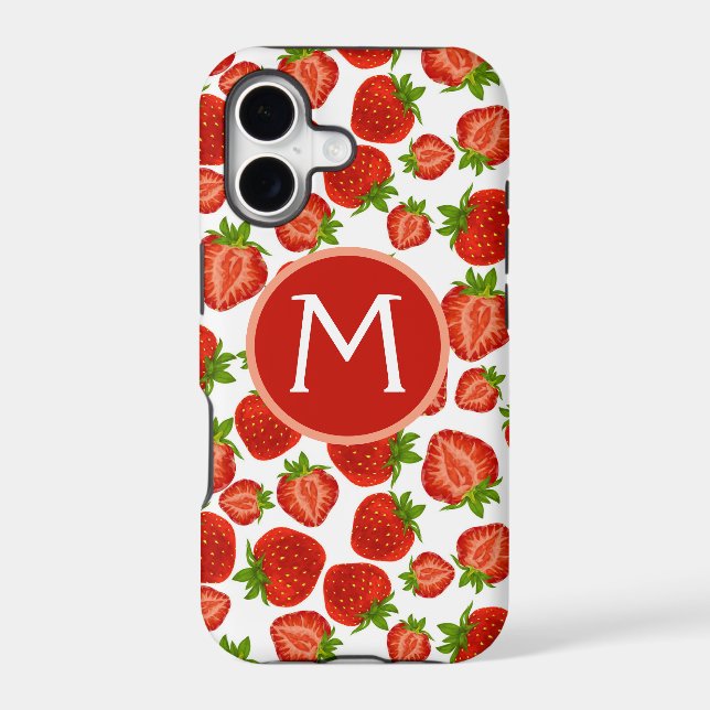 Monogram Strawberries Strawberry iphone case (Back)