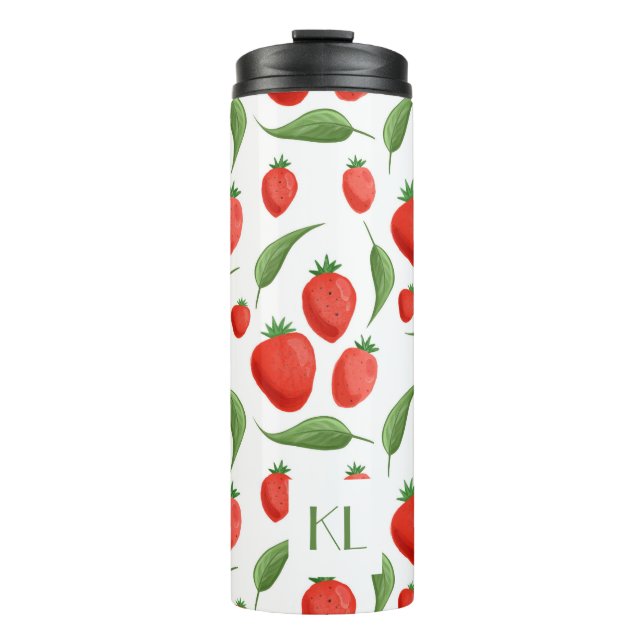 Monogram Strawberry Leaf Thermal Tumbler (Front)