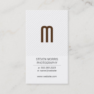 Monogram Stripes Business Card