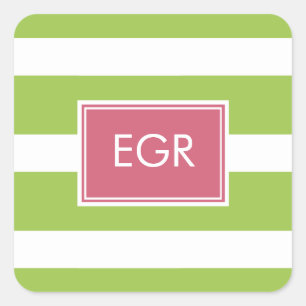 Monogram Stripes Labels / Sticker