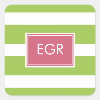 Monogram Stripes Labels / Sticker