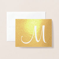 Monogram Stylish Script Initial Folded Gold
