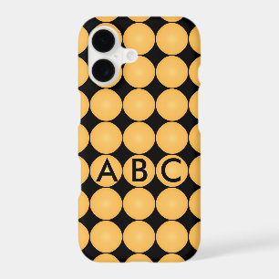 Monogram Stylish Yellow Polka Dot