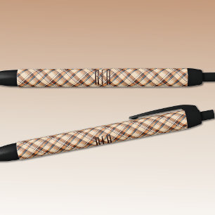 Monogram Summer-Fall Diagonal Plaid Ink Black Ink Pen