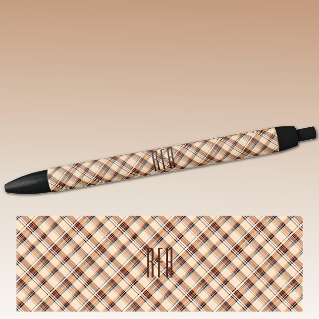 Monogram | Summer-Fall Diagonal Plaid Ink Black Ink Pen (Creator Uploaded)