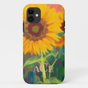 Monogram Sunflower Artwork  Case-Mate iPhone Case