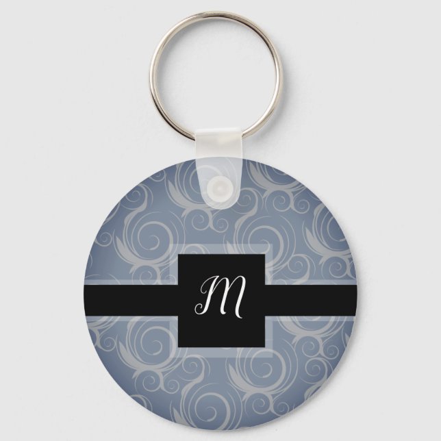 Monogram Swirls Key Ring (Front)