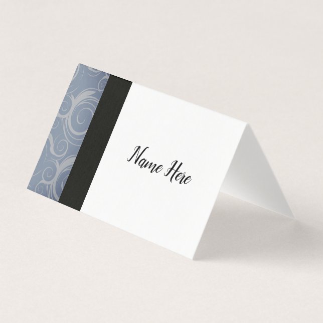 Monogram Swirls Place Cards (Front)