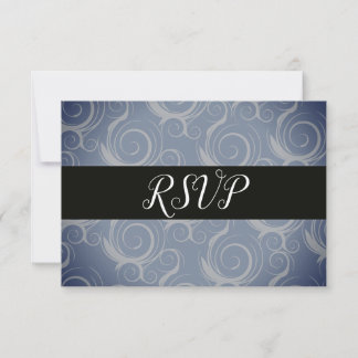 Monogram Swirls RSVP Card