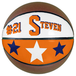 Monogram Syracuse Orange, Blue, and White Basketball