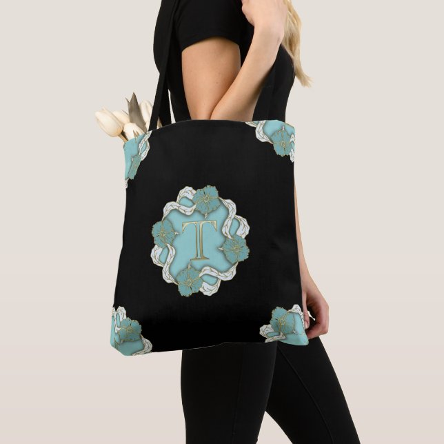 Monogram T Tote Bag (Close Up)