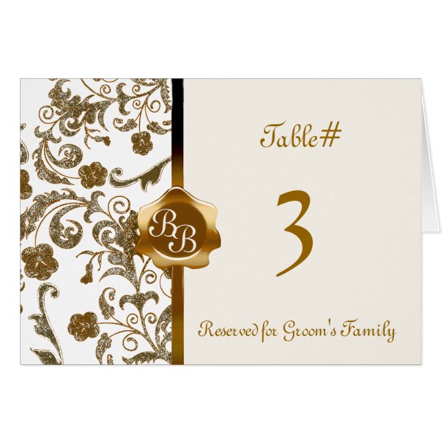 Monogram Table Number (Front Horizontal)