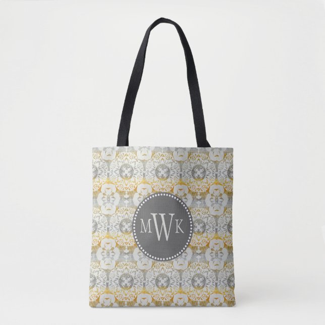 Monogram | Tapestry Rosette II Tote Bag (Front)