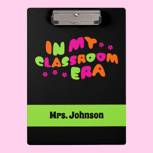 Monogram Teacher In My Classroom Era Clipboard