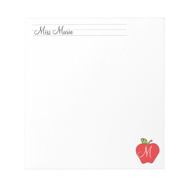 Monogram Teachers   |  Notepads (Front)