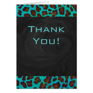 Monogram Teal and Brown Leopard