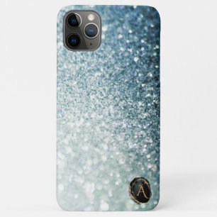 *~* Monogram TEAL Gradient Ombre Glitter Case-Mate iPhone Case