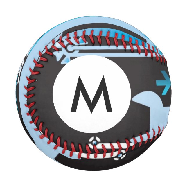 Monogram Technical halftone background 3 Baseball (Front Left)