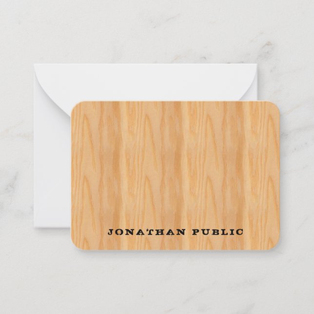 Monogram Template Wood Look Distressed Text (Front)