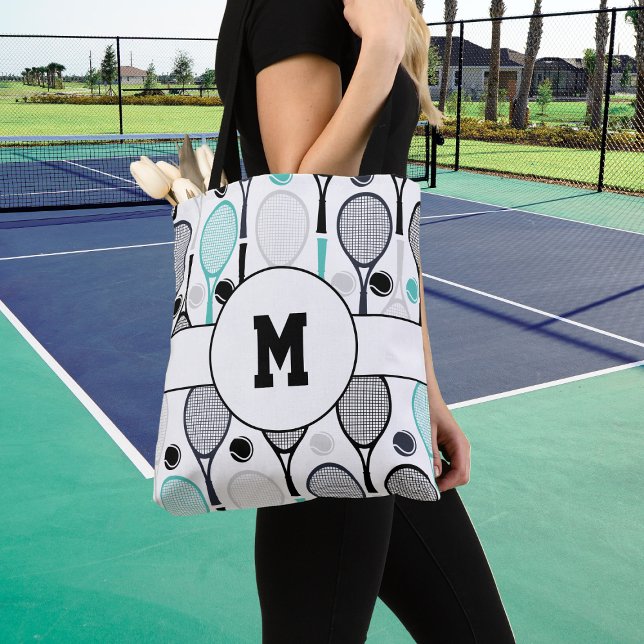 Monogram Tennis Racket Pattern Tote Bag (Creator Uploaded)