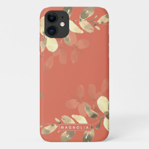 Monogram Terracotta Gold Eucalyptus Case-Mate iPhone Case