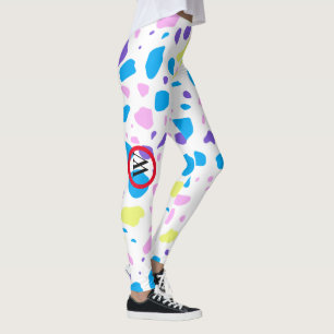 MONOGRAM TERRAZZO PATTERN MULTICOLOR LEGGINGS