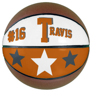 Monogram Texas Orange, Grey and White Basketball