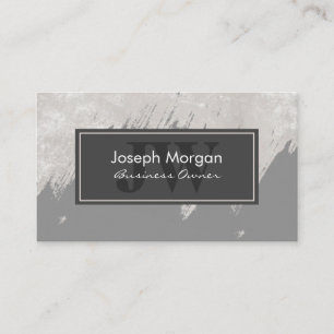 Monogram Textured Brushed Texture Appointment Card