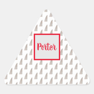 Monogram Textured Triangle Envelope Seal