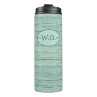 Monogram Thermal TumbDriftwood Beach design.Jade