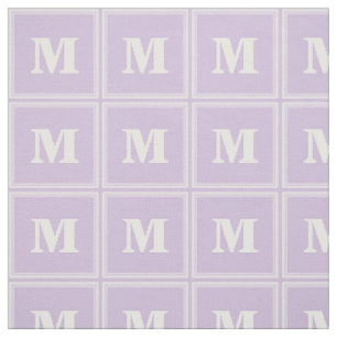 Monogram thistle purple stripes fabric