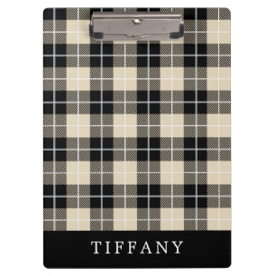 Monogram Thomson Camel Tartan Plaid Pattern Clipboard