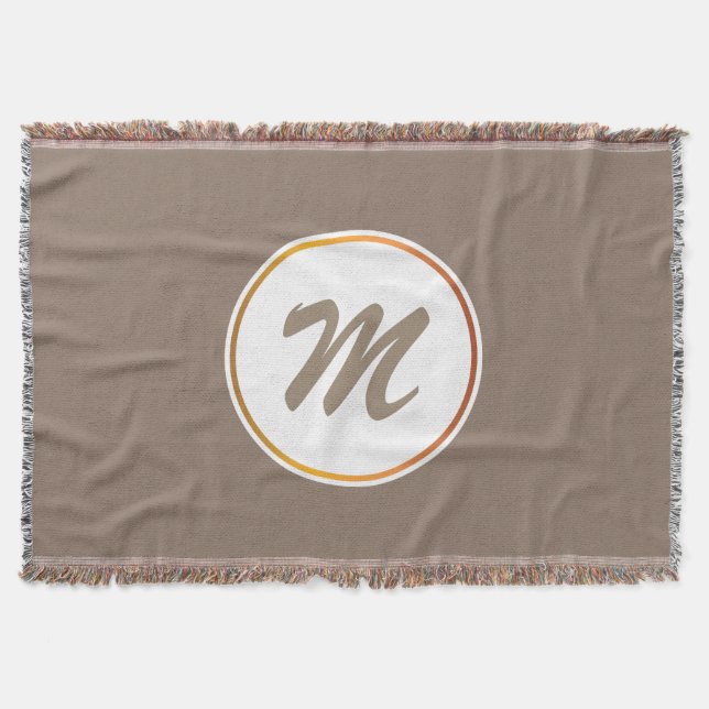 monogram throw blanket (Front)