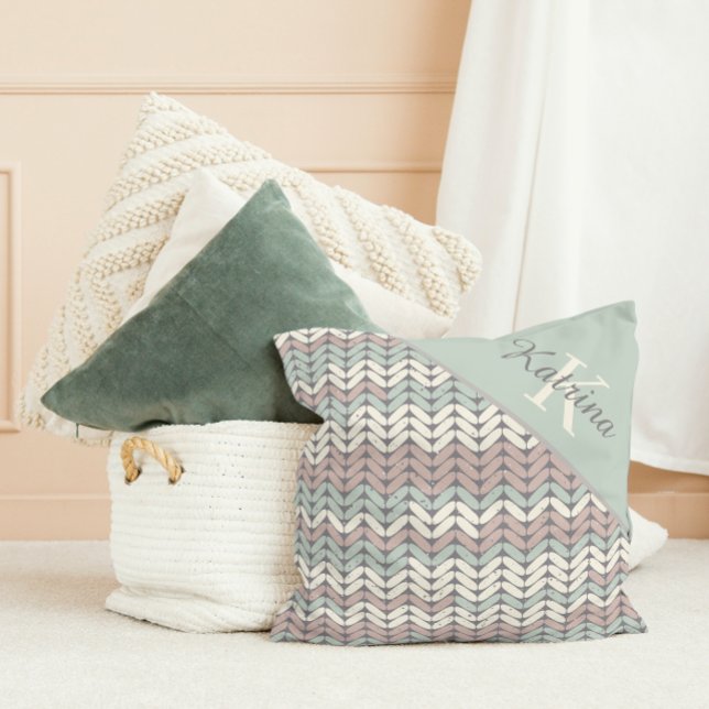 Monogram Throw Pillow (Creator Uploaded)