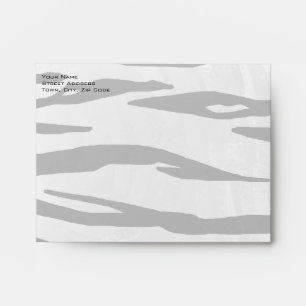 Monogram Tiger Black and White Print Envelopes