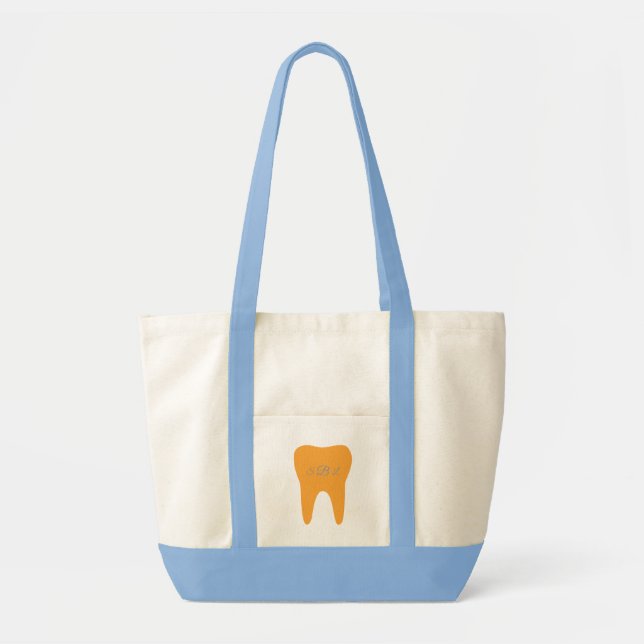 Monogram Tooth Tote Bag (Front)