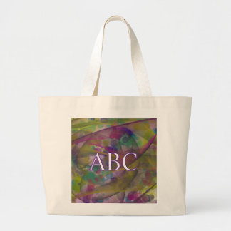 Monogram Tote Bag With Colourful Design