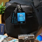 Monogram Travel Dolphin in Blue Ocean Water