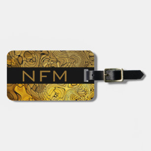 Monogram Travel Marbleised Faux Gold Luggage Tag