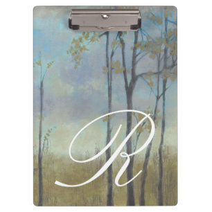 Monogram Tree-Lined Wheat Grass I Clipboard