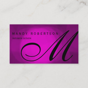 Monogram Trend Interior Designer Business Card