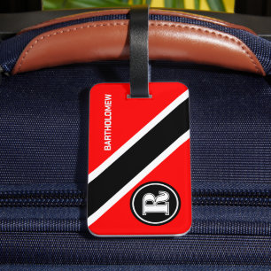 Monogram Triinidad and Tobago Flag Luggage Tag