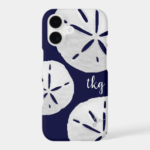 Monogram Tropical Beach Navy White Sand Dollars