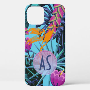 Monogram Tropical Foliage Hummingbird iPhone 12 Case
