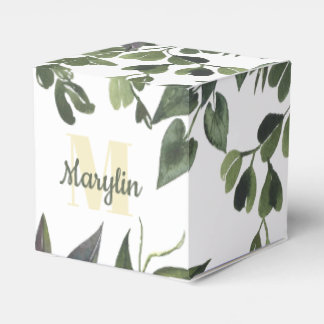 Monogram Tropical Foliage Minimal design Favour Box